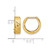 14K Yellow Gold Polished and Diamond-Cut Huggie Hoop Earrings, 12.56 mm - View 4
