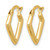 14K Yellow Gold Polished Fancy Hoop Earrings, 17 mm - View 2