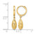 14K Yellow Gold Polished and Diamond-Cut Dangle Hoop Drop Earrings, 23.89 mm - View 4