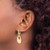 14K Two-Tone Gold Polished/Diamond-Cut Teardrop Dangle Leverback Earrings, 31.78 mm - View 3