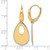 14K Two-Tone Gold Polished/Diamond-Cut Teardrop Dangle Leverback Earrings, 31.78 mm - View 4