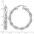 Rhodium-Plated 14K White Gold Polished and Textured Twisted Round Hoop Earrings, 39.32 mm - View 4