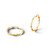 14K Yellow Gold Polished and Brushed Twisted Hoop Earrings, 39 mm - View 5