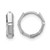Rhodium-Plated 14K White Gold Polished/Diamond-Cut Huggie Hoop Earrings, 10.75 mm