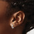 Rhodium-Plated 14K White Gold Polished/Diamond-Cut Huggie Hoop Earrings, 10.75 mm - View 3