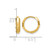 14K Yellow Gold Polished and Diamond-Cut Huggie Hoop Earrings, 12.5 mm, 3 mm Wide - View 4
