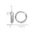 Rhodium-Plated 14K White Gold Polished/Diamond-Cut Huggie Hoop Earrings, 12.5 mm, 3 mm Wide - View 4