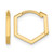 14K Yellow Gold Polished Geometric Hoop Earrings, 12.5 mm