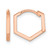 14K Rose Gold Polished Geometric Hoop Earrings, 12.5 mm