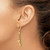 14K Yellow Gold Polished and Brushed Dangle Leverback Drop Earrings, 53.25 mm - View 3