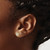 14K Two-Tone Gold Polished and Diamond-Cut Flower Stud Earrings, 6.63 mm - View 3