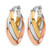 14K Yellow Gold with White Rhod & Rose Gold-Plating Polished Twist Hoop Earrings, 27.25 mm - View 2