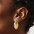 14K Yellow Gold with White Rhod & Rose Gold-Plating Polished Twist Hoop Earrings, 27.25 mm - View 3