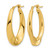 14K Yellow Gold Hollow Polished Hollow Oval Twist Hoop Earrings, 29 mm - View 2