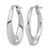 Rhodium-Plated 14K White Gold Polished Hollow Oval Twist Hoop Earrings, 29 mm - View 2