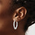 Rhodium-Plated 14K White Gold Polished Hollow Oval Twist Hoop Earrings, 29 mm - View 3