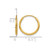 14K Yellow Gold 1.20 mm Endless Hoop Earrings, 14 mm Long - View 4