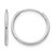 Rhodium-Plated 14K White Gold 1.20 mm Endless Tube Hoop Earrings, 16 mm Long