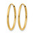 14K Yellow Gold 1.20 mm Endless Hoop Earrings - View 2