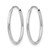 Rhodium-Plated 14K White Gold 1.20 mm Endless Tube Hoop Earrings - View 2