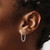 Rhodium-Plated 14K White Gold 1.20 mm Endless Tube Hoop Earrings - View 3