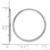 Rhodium-Plated 14K White Gold 1.20 mm Endless Tube Hoop Earrings, 25 mm Long - View 4