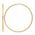 14K Yellow Gold 1.20 mm Endless Hoop Earrings, 55 mm Long