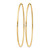 14K Yellow Gold 1.20 mm Endless Hoop Earrings, 55 mm Long - View 2