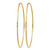 14K Yellow Gold 1.20 mm Endless Hoop Earrings, 60 mm Long - View 2