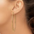 14K Yellow Gold 1.20 mm Endless Hoop Earrings, 60 mm Long - View 3
