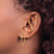 14K Yellow Gold 1.20 mm Diamond-Cut Endless Hoop Earrings, 16 mm Long - View 3