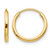 14K Yellow Gold 1.50 mm Polished Round Endless Hoop Earrings, 14 mm Long