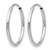 Rhodium-Plated 14K White Gold 1.50 mm Polished Endless Hoop Earrings, 18 mm Long - View 2
