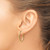14K Yellow Gold 1.50 mm Polished Round Endless Hoop Earrings, 20 mm Long - View 3