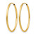 14K Yellow Gold 1.50 mm Polished Round Endless Hoop Earrings, 25 mm Long - View 2