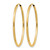 14K Yellow Gold 1.50 mm Polished Round Endless Hoop Earrings, 30 mm Long - View 2