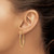 14K Yellow Gold 1.50 mm Polished Round Endless Hoop Earrings, 30 mm Long - View 3