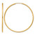 14K Yellow Gold 1.50 mm Polished Round Endless Hoop Earrings, 45 mm Long