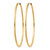 14K Yellow Gold 1.50 mm Polished Round Endless Hoop Earrings, 45 mm Long - View 2