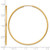 14K Yellow Gold 1.50 mm Polished Round Endless Hoop Earrings, 45 mm Long - View 4