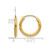 14K Yellow Gold Polished Round Endless 2 mm Hoop Earrings, 15 mm Long - View 4