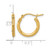 14K Yellow Gold Polished 2 x 15 mm Polished Hoop Earrings - View 5