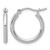Rhodium-Plated 14K White Gold Polished 2 x 17.5 mm Polished Hoop Earrings, 17 mm Long