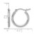 Rhodium-Plated 14K White Gold Polished 2 x 17.5 mm Polished Hoop Earrings, 17 mm Long - View 5