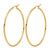 14K Yellow Gold Polished 2 x 55 mm Polished Hoop Earrings - View 2