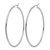 Rhodium-Plated 14K White Gold Polished 2 x 60 mm Polished Hoop Earrings - View 2