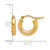 14K Yellow Gold Polished 3 mm Polished Hoop Earrings, 14 mm Long - View 5