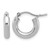 Rhodium-Plated 14K White Gold Polished 3 mm Polished Hoop Earrings, 14 mm Long