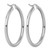 Rhodium-Plated 14K White Gold Polished 3 mm Polished Hoop Earrings, 40 mm Long - View 4