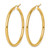 14K Yellow Gold Polished 3 mm Polished Hoop Earrings, 45 mm Long - View 2